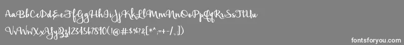 HickoryJack Font – White Fonts on Gray Background
