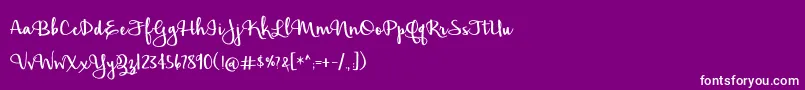 HickoryJack Font – White Fonts on Purple Background