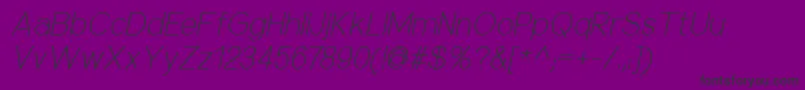 NuorderLightitalic Font – Black Fonts on Purple Background