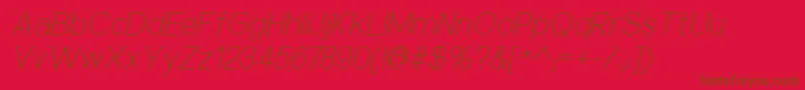 NuorderLightitalic Font – Brown Fonts on Red Background