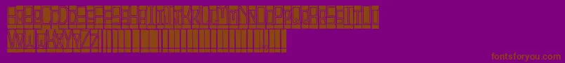 Blocts Font – Brown Fonts on Purple Background