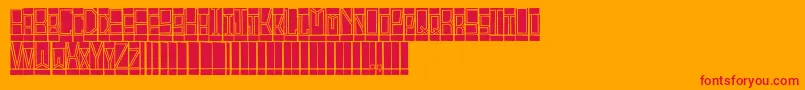 Шрифт Blocts – красные шрифты на оранжевом фоне