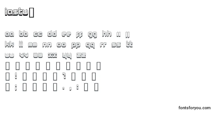 Czcionka Lastu2 – alfabet, cyfry, specjalne znaki