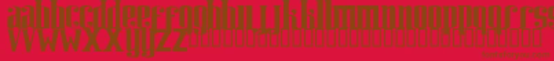 Riweuk Font – Brown Fonts on Red Background