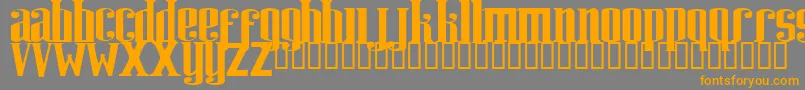 Riweuk Font – Orange Fonts on Gray Background