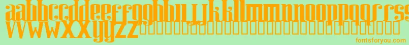 Riweuk Font – Orange Fonts on Green Background