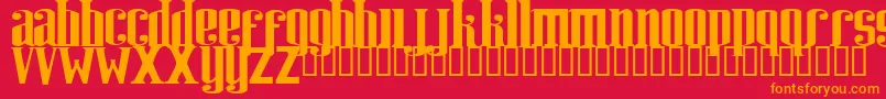 Riweuk Font – Orange Fonts on Red Background