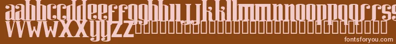 Riweuk Font – Pink Fonts on Brown Background