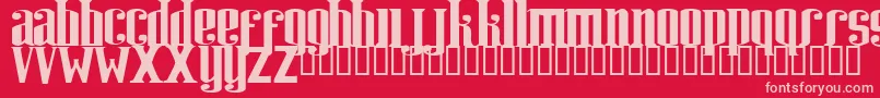 Riweuk Font – Pink Fonts on Red Background
