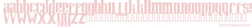 フォントRiweuk – 白い背景にピンクのフォント