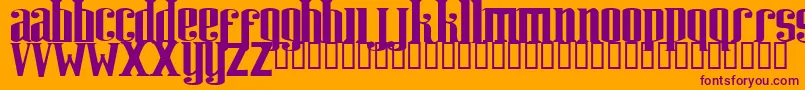 Riweuk Font – Purple Fonts on Orange Background