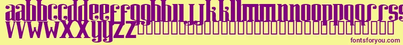 Riweuk Font – Purple Fonts on Yellow Background