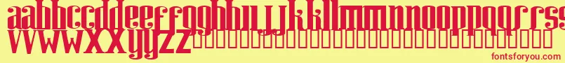 Riweuk Font – Red Fonts on Yellow Background