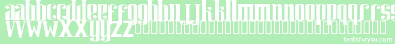 フォントRiweuk – 緑の背景に白い文字