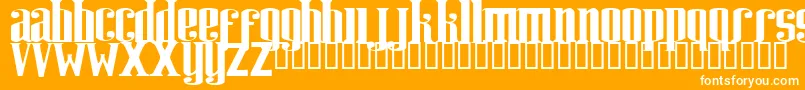 Riweuk Font – White Fonts on Orange Background
