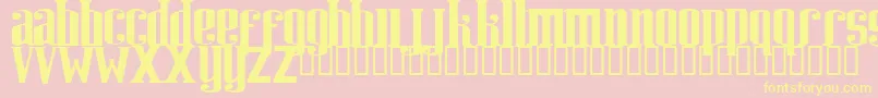 Riweuk Font – Yellow Fonts on Pink Background
