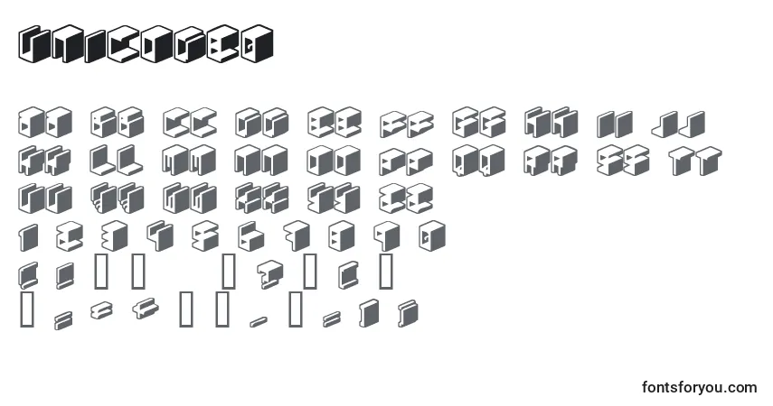 A fonte Unicode0 – alfabeto, números, caracteres especiais