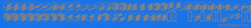 Unicode0 Font – Gray Fonts on Blue Background
