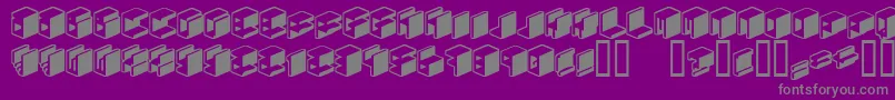 Fonte Unicode0 – fontes cinzas em um fundo violeta