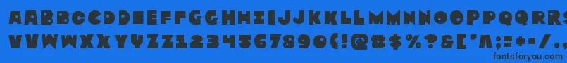 Zounderkitetitle Font – Black Fonts on Blue Background