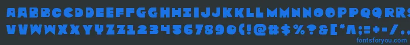 Zounderkitetitle Font – Blue Fonts on Black Background