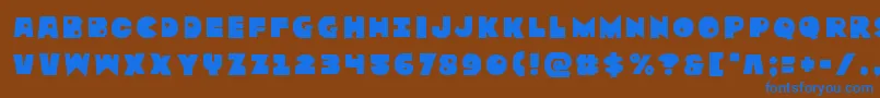 Zounderkitetitle Font – Blue Fonts on Brown Background