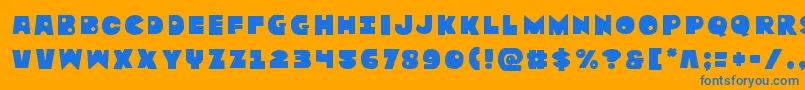 Zounderkitetitle Font – Blue Fonts on Orange Background