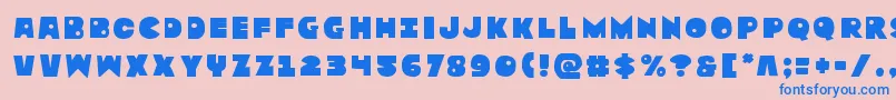 Zounderkitetitle Font – Blue Fonts on Pink Background