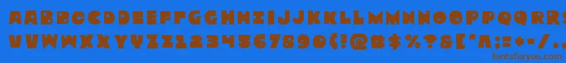 Zounderkitetitle Font – Brown Fonts on Blue Background