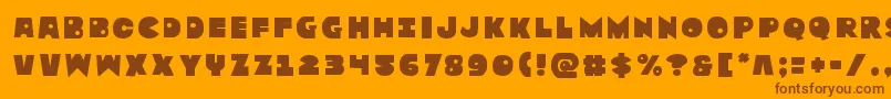 Zounderkitetitle Font – Brown Fonts on Orange Background