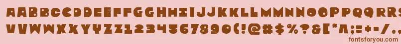 Zounderkitetitle Font – Brown Fonts on Pink Background