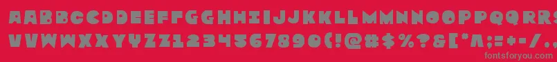 Zounderkitetitle Font – Gray Fonts on Red Background