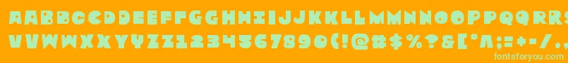 Zounderkitetitle Font – Green Fonts on Orange Background