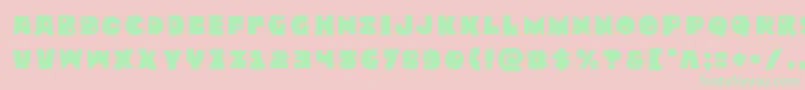 Zounderkitetitle Font – Green Fonts on Pink Background