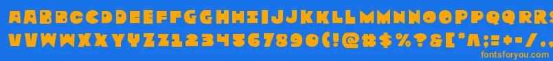 Zounderkitetitle Font – Orange Fonts on Blue Background