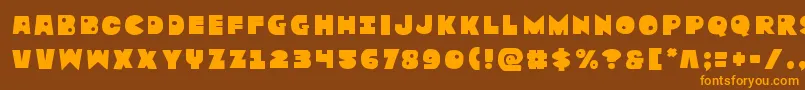Zounderkitetitle Font – Orange Fonts on Brown Background