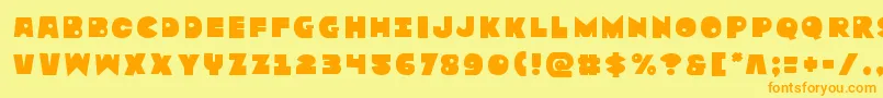 Zounderkitetitle Font – Orange Fonts on Yellow Background