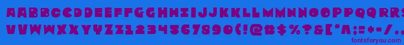 Zounderkitetitle Font – Purple Fonts on Blue Background