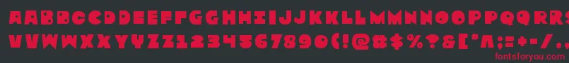 Zounderkitetitle Font – Red Fonts on Black Background