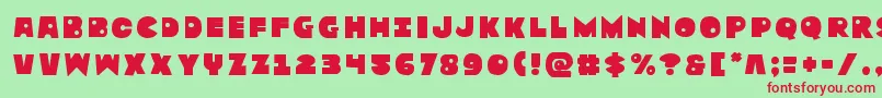 Шрифт Zounderkitetitle – красные шрифты на зелёном фоне