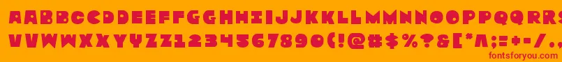 Zounderkitetitle Font – Red Fonts on Orange Background