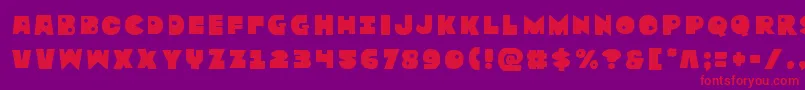 Zounderkitetitle Font – Red Fonts on Purple Background
