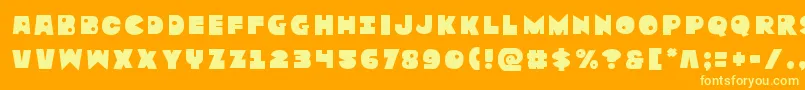 Zounderkitetitle Font – Yellow Fonts on Orange Background