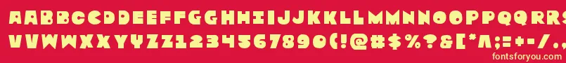 Zounderkitetitle Font – Yellow Fonts on Red Background