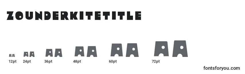 Размеры шрифта Zounderkitetitle
