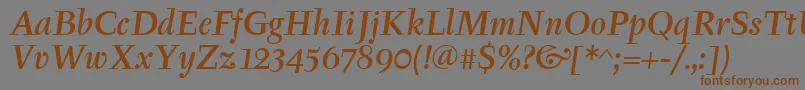 TyfamditcTtРљСѓСЂСЃРёРІ Font – Brown Fonts on Gray Background