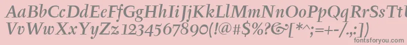 TyfamditcTtРљСѓСЂСЃРёРІ Font – Gray Fonts on Pink Background
