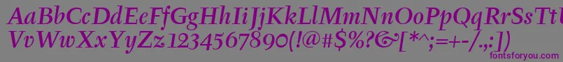 TyfamditcTtРљСѓСЂСЃРёРІ Font – Purple Fonts on Gray Background
