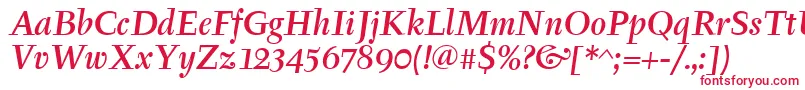 TyfamditcTtРљСѓСЂСЃРёРІ Font – Red Fonts on White Background