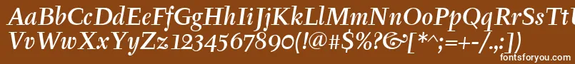 TyfamditcTtРљСѓСЂСЃРёРІ Font – White Fonts on Brown Background